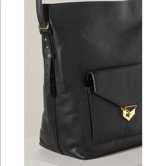 Stella & Dot | Black Leather Covet Bucket Bag - Picture 7 of 12